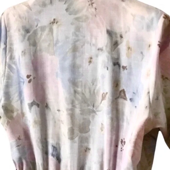 Vintage Women’s Pastel Blue Pink and Green Shirtwaist Dress Size - Picture 4 of 12